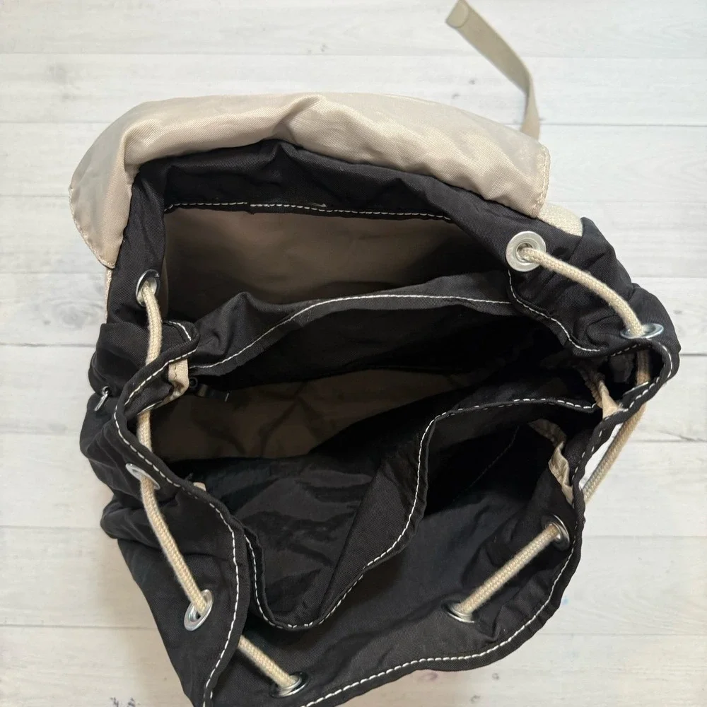 Kipling‎ black buckle drawstring nylon backpack